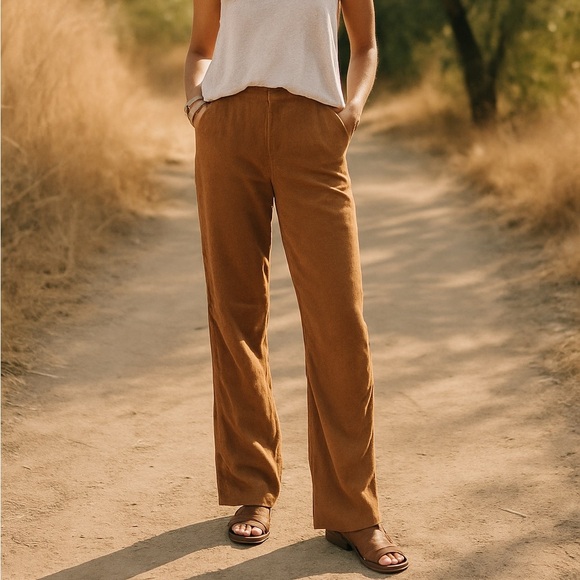 Sincerly Jules Pants - NWT Sincerely Jules Tan Corduroy Wide-Leg Pants L